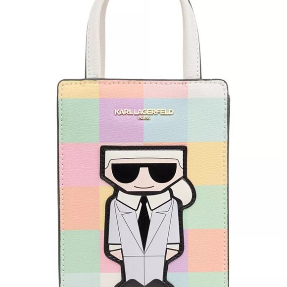 (NWT) KARL LAGERFELD PARIS Maybelle Character Small Crossbody Blush Combo - Picture 13 of 16